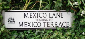 Mexico Lane road sign