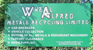 Wheal Alfred Recycling sign