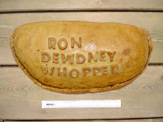 Ron Dewdney Whopper pasty