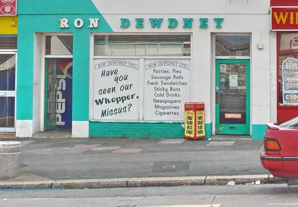 Ron Dewdney's shop opposite the St Levan Gate into Devonport Dockyard