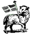 Cornish lamb & flag emblem - used formerly as a tin smelter's mark of purity, perhaps it should be on Cornish pasties .....